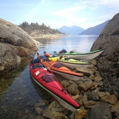 Desolation Sound Kayaks in the water copyright